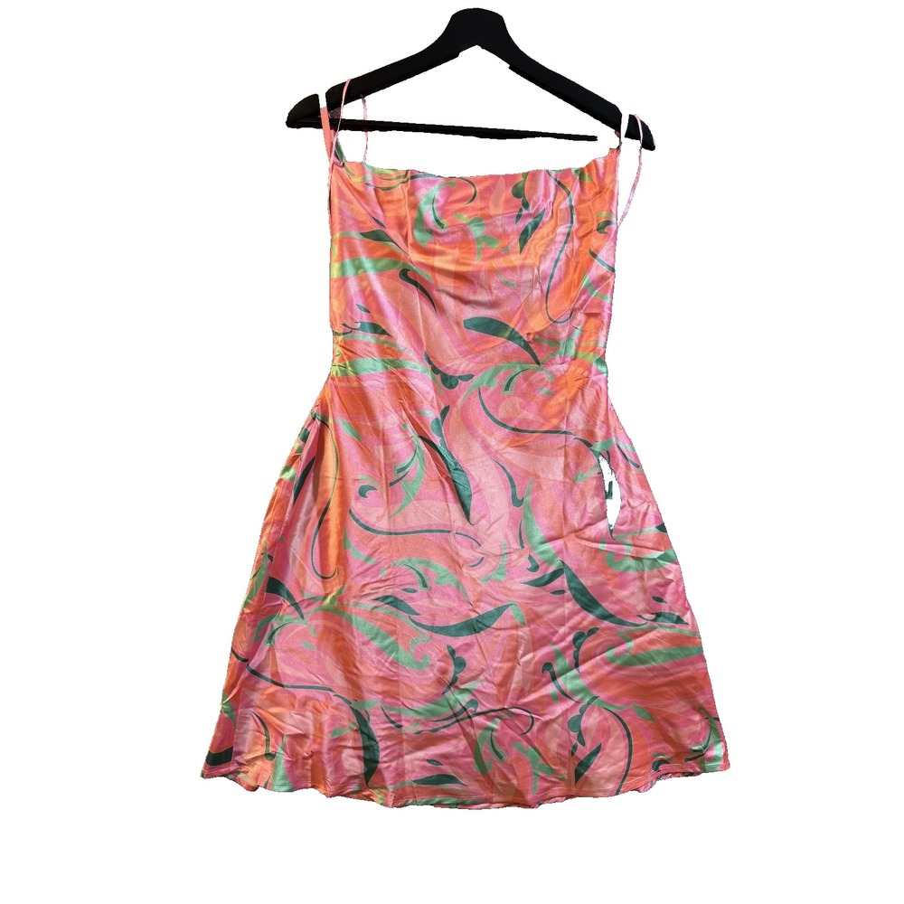 Akira satin classic cowl neck mini dress - Small